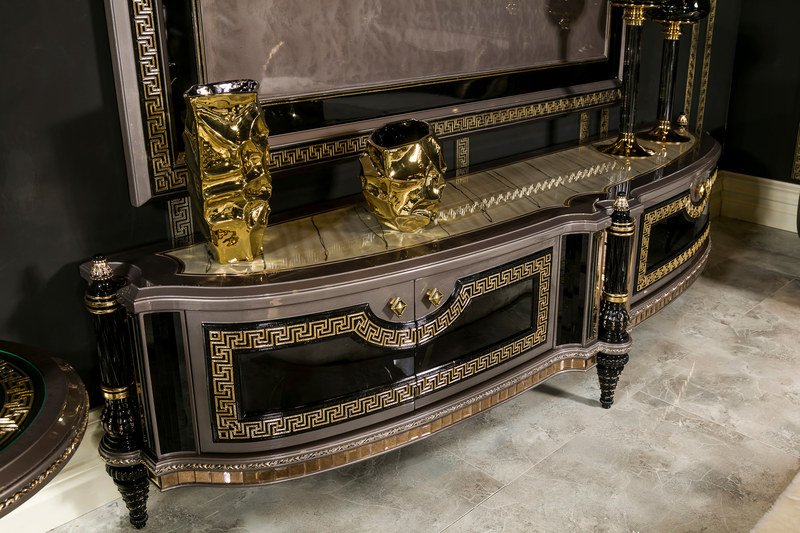 Versace Serisi — TV ünitesi detayı